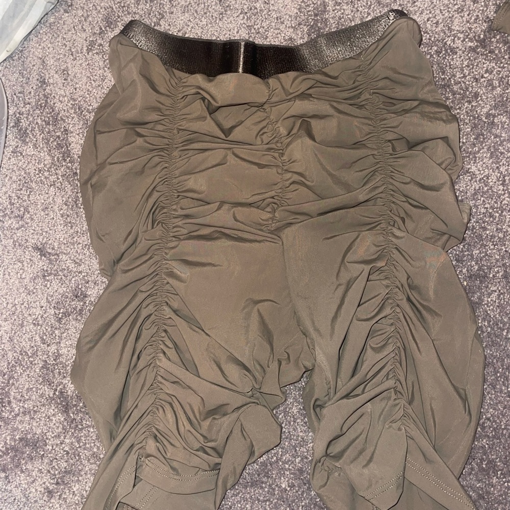 Scrunched shorts and body suit set
